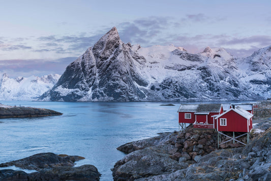Norwegian fishing village in Lofoten Islands north of the Arctic Circle