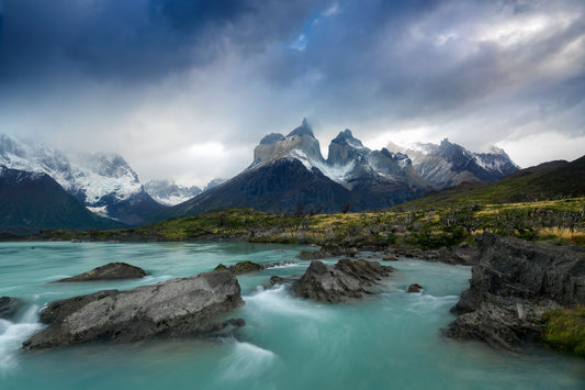 lakes and rivers in the Torres Del Paine region of Chile